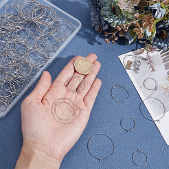 320 шт. 40 стиля фурнитуры для сережек-колец из хирургической нержавеющей стали 316&nbsp;STAS-ME0001-08