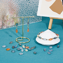 80шт 8 цвета прозрачные гальванические стеклянные бусины EGLA-HS0001-03