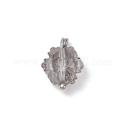 5 шт. 5-цветные подвески-снежинки из гальванического стекла PALLOY-JF04342-02