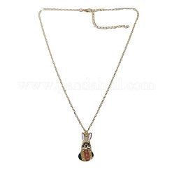 Подвеска в виде кролика из эмали с пасхальным яйцом для женщин.&nbsp;FS-WGF1739-02