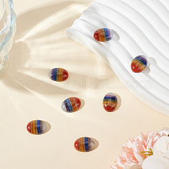 8 шт. чакра натуральный смешанный драгоценный камень кабошон G-GO0001-50