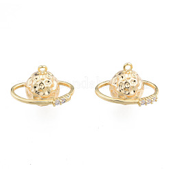 Латунные микропаве прозрачные подвески с фианитом&nbsp;KK-N231-397