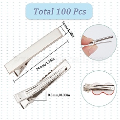 Железные плоские заколки-пеликаны&nbsp;IFIN-SC0001-66C