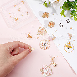 10 шт. 5 стильные латунные серьги-гвоздики KK-CN0001-88