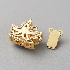 Позолоченные латунные застежки для коробок KK-CJC0001-40G-02