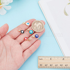 5шт 5 цвета латунные эмалевые подвески&nbsp;KK-HY0004-03