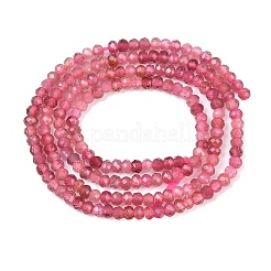 Нити из граненых ронделей из натурального розового турмалина&nbsp;G-F289-45-01