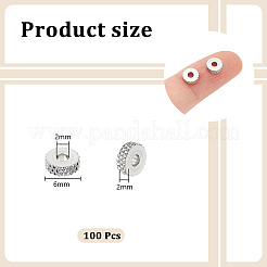 100 шт. 201 нержавеющая сталь разделительные бусины&nbsp;STAS-UN0059-57B