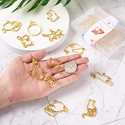 24 шт. 12 подвески из цинкового сплава с открытой спиной в виде котенка&nbsp;FIND-CW0001-05