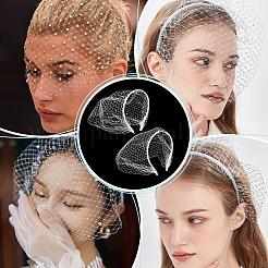 2 шт. 2-х цветные сетчатые резинки для волос из вуали FIND-OC0003-95C