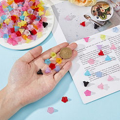 200шт матовые непрозрачные акриловые колпачки для бусин&nbsp;OACR-HS0001-01