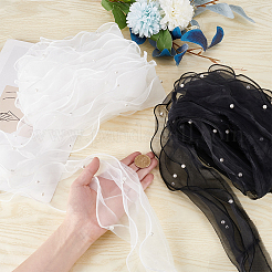 2 шт. 2-х цветная трехслойная ткань с отделкой из органзы DIY-PH0021-43