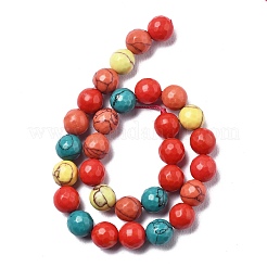 Синтетических нитей бирюзовые бусы&nbsp;G-L620-A02-12mm