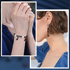 40 шт. круглые подвески-лэмпворк ручной работы от сглаза PALLOY-SC0004-18