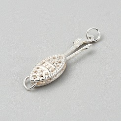 Стерлингов серебряными застежками коробке FIND-WH0139-648S