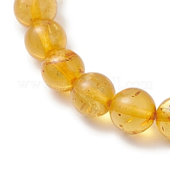 Браслеты из натуральных янтарных бусин&nbsp;BJEW-JB13470