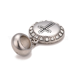 304 нержавеющая сталь хрустальные стразы европейские подвески-шармы STAS-F278-18P