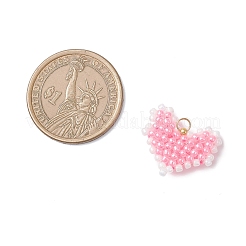 Подвески в форме сердца из стеклянных бусин&nbsp;PALLOY-MZ01018