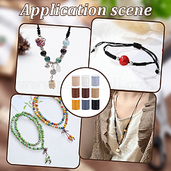 9 цвет круглый вощеный полиэфирный шнур&nbsp;YC-PH0002-50B