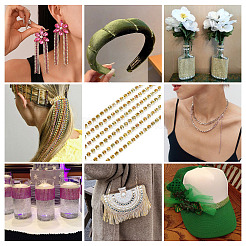 5 ярд цепочки из сплава стекла и страз&nbsp;AJEW-TA0002-49C