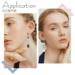 100 шт. 2 шт. фурнитура для сережек из нержавеющей стали 304 с застежкой-молнией STAS-BBC0004-16