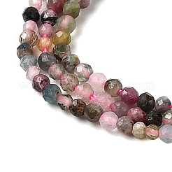 Нити из натуральных разноцветных турмалиновых бусин&nbsp;G-H336-A10-01