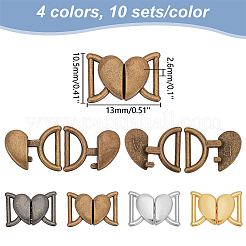 40 шт. 4-х цветные застежки-кнопки из сплава FIND-WR0010-53