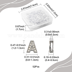 52 шт. 26 стиля алфавита сплав начальные слайд-шармы со стразами класса А ALRI-FS0001-08