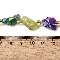 Гальванизированные нити из необработанных натуральных аметистов&nbsp;G-Z131-J02-10