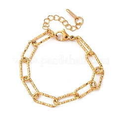 Браслеты-цепочки из нержавеющей стали 304 для женщин и мужчин BJEW-A048-01G