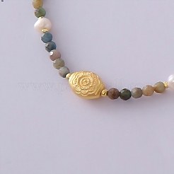 Ожерелья с подвесками овальной формы из натурального индийского агата RJ3624