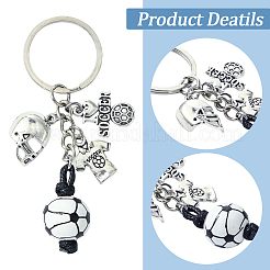 20шт брелок из сплава и дерева KEYC-SC0001-59C