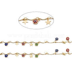 3.28 фут ручной работы из латунных цепочек из бисера X-CHC-M021-23G