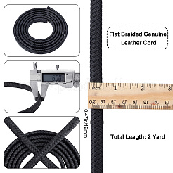 Плоский плетеный кожаный шнур&nbsp;WL-WH0003-09B