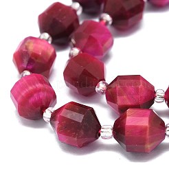 Природных тигровый глаз бисер нитей&nbsp;G-O201B-83