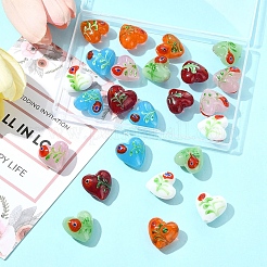 24 шт. 6-х цветные бусины из стекла миллефиори ручной работы LAMP-FS0001-39