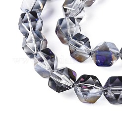 Стеклянные бусины с гальваническим покрытием &nbsp;EGLA-T021-21I