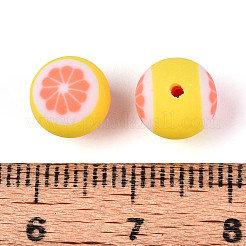 Бусины из полимерной глины ручной работы на фруктовой тематике CLAY-T022-04G