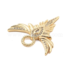 Настоящие 18к позолоченные латунные подвески с микропаве и кубическим цирконием KK-L209-099G-02