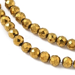 Гальванизировать синтетические немагнитных гематита бусы пряди G-A263-B01-03