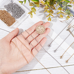 20 шт. 2 стиля 304 нержавеющая сталь тросовые цепочки ожерелья комплект для мужчин и женщин NJEW-NB0001-04