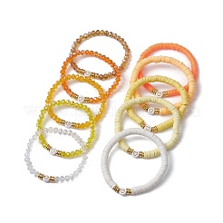 Набор эластичных браслетов из полимерной глины BJEW-JB09676-03
