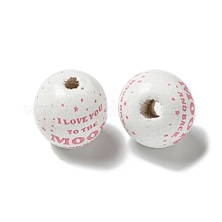 Набивные деревянные европейские бусины WOOD-G022-20B