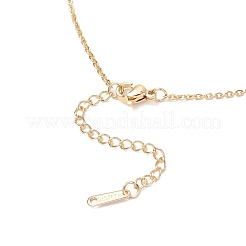 Колье с кулоном из латуни с прозрачным кубическим цирконием&nbsp;NJEW-JN05390-03