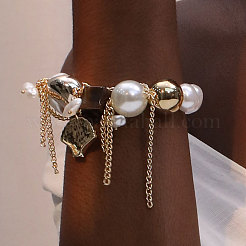 Браслеты из сплава с подвесками в форме ракушки в стиле бохо WG311F9-01