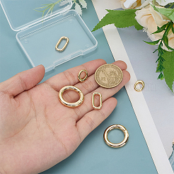 6 шт. 3 стиля латунных пружинных затворных колец KK-ME0003-19