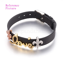 Латунные микро проложить кубического циркония слайд подвески&nbsp;ZIRC-G147-33P-NR