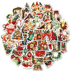 50 шт. Рождественские тематические бумажные наклейки с героями мультфильмов DIY-P085-11