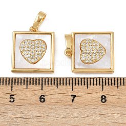 Латунные микропаве прозрачные подвески с фианитом&nbsp;KK-C109-07B-G