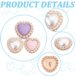 15 шт. 3-цветные литые пуговицы на ножке BUTT-GF0003-44